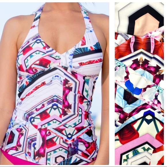 Hapari Swim Hapari Prismatic Multicolor Tankini And Navy Boy Shorts 2 Piece Swimsuit Poshmark